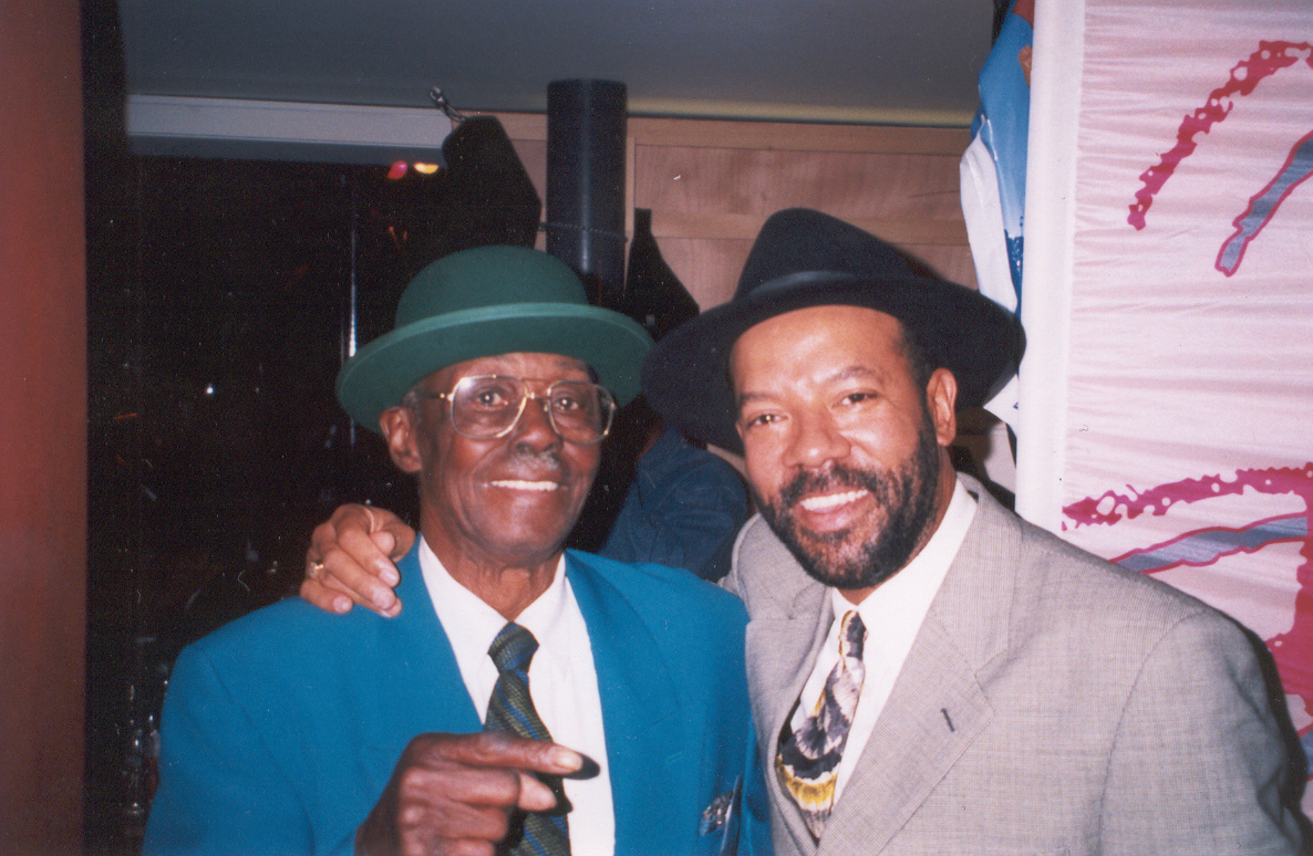Michael with Pinetop Perkins at the Lucerne Blues Festival, Switzerland (1999)